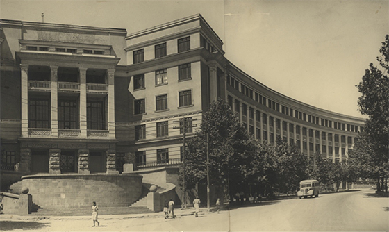The administrative building of the “Georgia Tea” trust, Tbilisi (designed by Mikhail Neprintsev, 1936–1941)